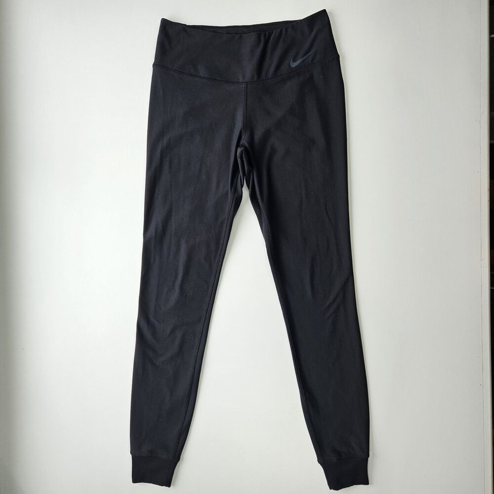 Nike Dri-FIT Jogger Leggings Women's Small Black Tapered Athletic Pants